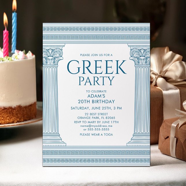 Postal fiesta de cumpleaños griega (Subido por el creador)