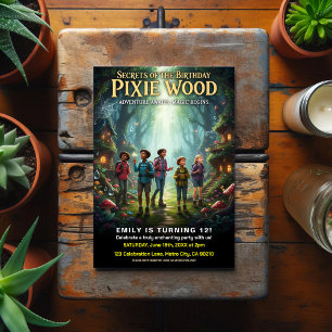 Postal Fiesta de Cumpleaños Mágica en Pixie Wood