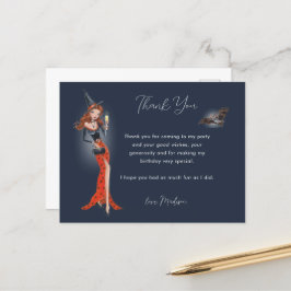 Postal Fiesta de cumpleaños número 50 de Halloween Gracia