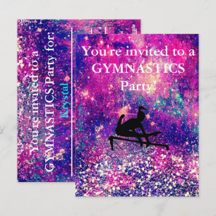 Postal Fiesta de Cumpleaños Personalizada de Gimnasia par
