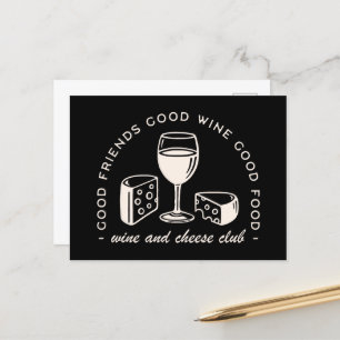 Postal Fiesta de degustación de vino y queso