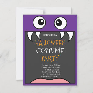 Postal Fiesta de disfraces de Halloween
