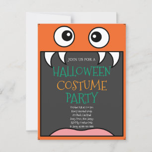 Postal Fiesta de disfraces de Halloween