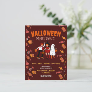 Postal fiesta de disfraces de Halloween, Noche de Hallowe