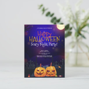 Postal fiesta de disfraces de Halloween, Terror de la noc