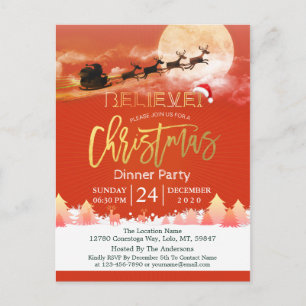 Postal Fiesta de feriado de navidades Santa Hat Reindeer 