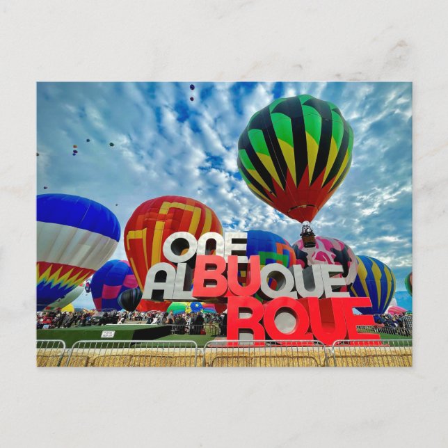 Postal Fiesta de globo (Anverso)