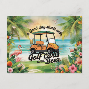 Postal fiesta de golf en Florida dicho divertido para gol