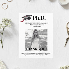 Postal Fiesta de Graduación de Doctorado Moderna Agradeci