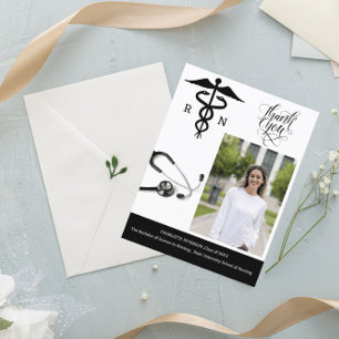 Postal Fiesta de Graduación de Enfermera con Foto Persona