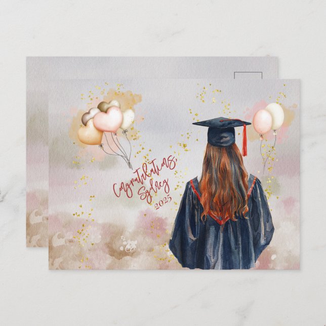 Postal Fiesta de Graduación Hija Felicidades (Anverso / Reverso)