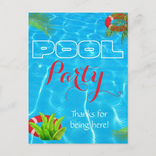 Postal Fiesta de grupo tropical | Cumpleaños de verano (Anverso)