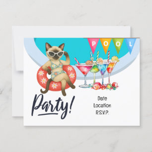 Postal Fiesta de grupos de gatos para los amantes del gat