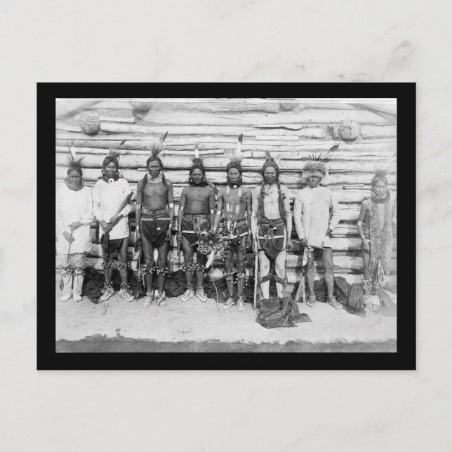 Postal Fiesta de guerra de Sioux - Retrato de época (Anverso)