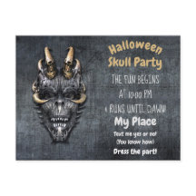 Fiesta de Halloween con cráneo gótico