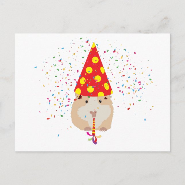Postal Fiesta de hámster - Animales que tienen un Fiesta (Anverso)