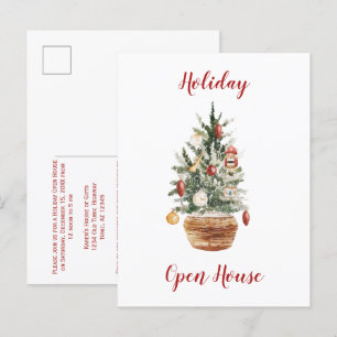 Postal Fiesta de la Casa Abierta Rusal Country Christmas 