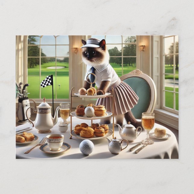 Postal Fiesta de la casa del club de golf para los amante (Anverso)