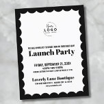 Postal Fiesta de lanzamiento del logotipo de evento de ne<br><div class="desc">Una invitación divertida pero simple para una gran apertura de negocio o un evento fiesta de lanzamiento de marca o producto. Añade tu propio logotipo a la parte superior para darle tu marca, y puedes cambiar todos los colores del elemento para que coincidan con los colores de tu marca. Incluso...</div>