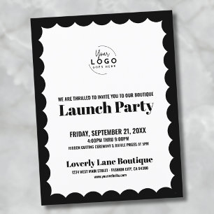 Postal Fiesta de lanzamiento del logotipo de evento de ne