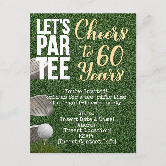 Postal Fiesta de los 60 Años del Golf para Golfer (Anverso)