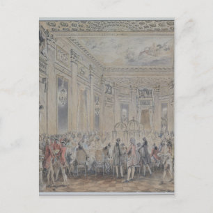 Postal Fiesta de Madame du Barry para Luis XV