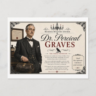 Postal Fiesta de Misterio de Asesinato de los Años 40 Dr 