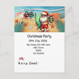 Postal Fiesta de Navidad con PAPÁ NOEL Guarda la fecha