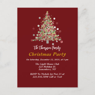 Postal Fiesta de Navidad del Árbol de Lunares