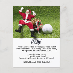 Postal Fiesta de Navidades del Golf Let's Par Tee Golfer