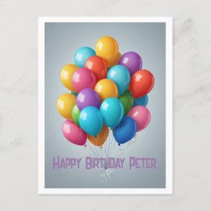 Postal Fiesta de pandillas de cumpleaños feliz