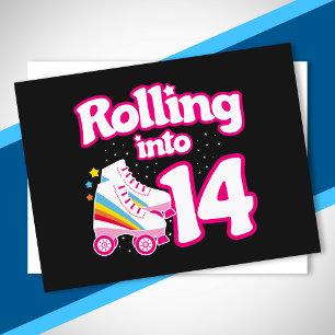 Postal Fiesta de patinaje - Fiesta de cumpleaños número 1