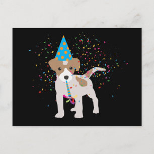 Postal Fiesta de Perros - Animales Cachorro Divirtiéndose