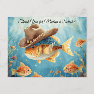 Postal Fiesta de Pescado tema Texas GRACIAS