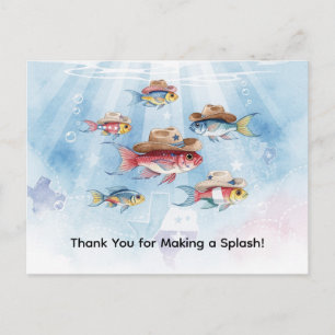 Postal Fiesta de Pescado tema Texas GRACIAS