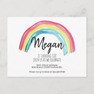 POSTAL FIESTA DE RAINBOW, CUMPLEAÑOS DE CUMPLEAÑOS DE COL