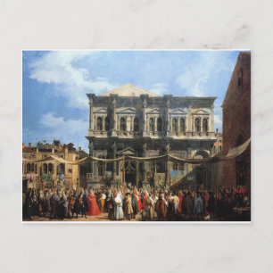 Postal Fiesta de San Rocco por Canaletto