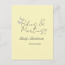 Fiesta de soltera Bikins & Martinis amarillo retro
