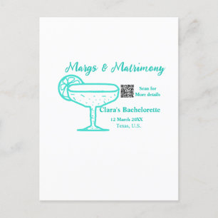 Postal fiesta de soltera Turquoise Margs & Matrimony 