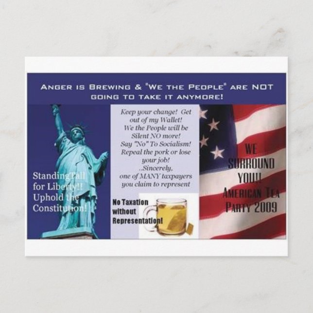 Postal Fiesta de té (Anverso)