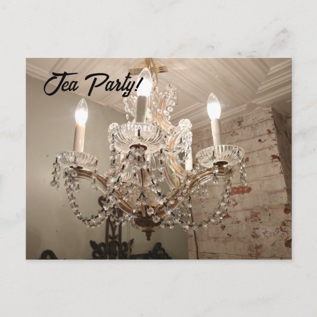 Postal ¡Fiesta de té candelabro! (Anverso)