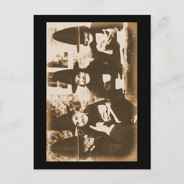 Postal Fiesta de té de brujas – sepia (Anverso)