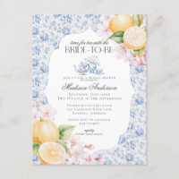 Fiesta de té de Chinoiserie Azul Toile Nupcial