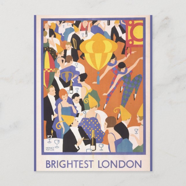 Postal Fiesta de Viajes de Londres Inglaterra (Anverso)