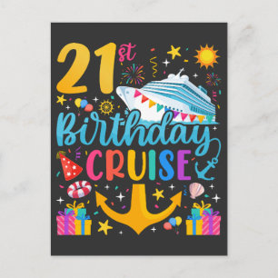 Postal fiesta del Día B del crucero de cumpleaños 21