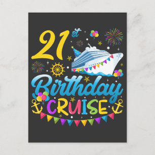 Postal fiesta del Día B del crucero de cumpleaños 21