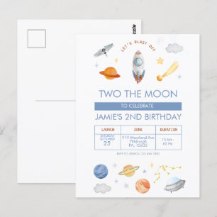 Postal Fiesta del Espacio Astronauta Cumpleaños número 2