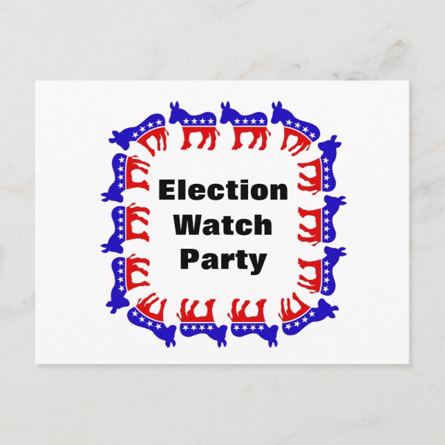 Postal Fiesta del Observador Electoral Demócrata (Anverso)