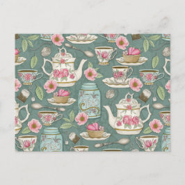 Postal Fiesta del té de cosecha