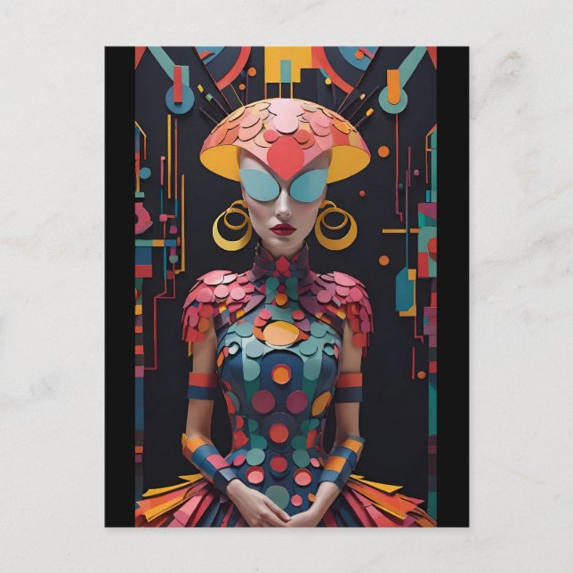 Postal Fiesta del té de la tarde de Alicia - Ken Gage Art (Anverso)